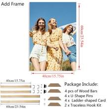 1 pièce Affiche sur canevas photo personnalisée avec cadre en bois DIY ou sans cadre, impression personnalisée de votre photo sur canevas, décoration murale à accrocher, cadeau pour les couples, anniversaires pour petite amie, petit ami, épouse, mari, mère, père, anniversaire, remise des diplômes, Slow Summer Living