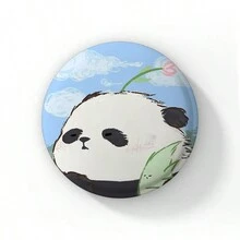 58mm Hoạt hình Dễ thương Đầy màu sắc Panda Nút Ghim Tôi yêu Panda Trái tim Trâm Cài Áo Huy hiệu Ba lô Phụ kiện Phần thưởng cho trẻ em Quà tặng bạn bè - 58mm - Xem 14
