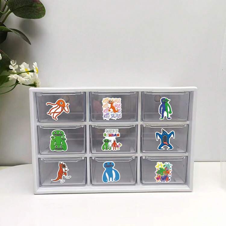 51個かわいいカートゥーンステッカー、スケートボード、コンピューター、デスク、DIYの装飾に適しています - マルチカラー - 見る 8