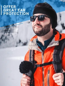 1pc Sports Headband, Plush Ear Muffs Cover, For Men Women Winter Skiing Running Cycling, Ear Warmer & Headband - Multicolor - View 6