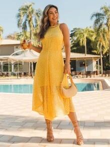 Women Sweater Dresses - Amarillo - Ver 7