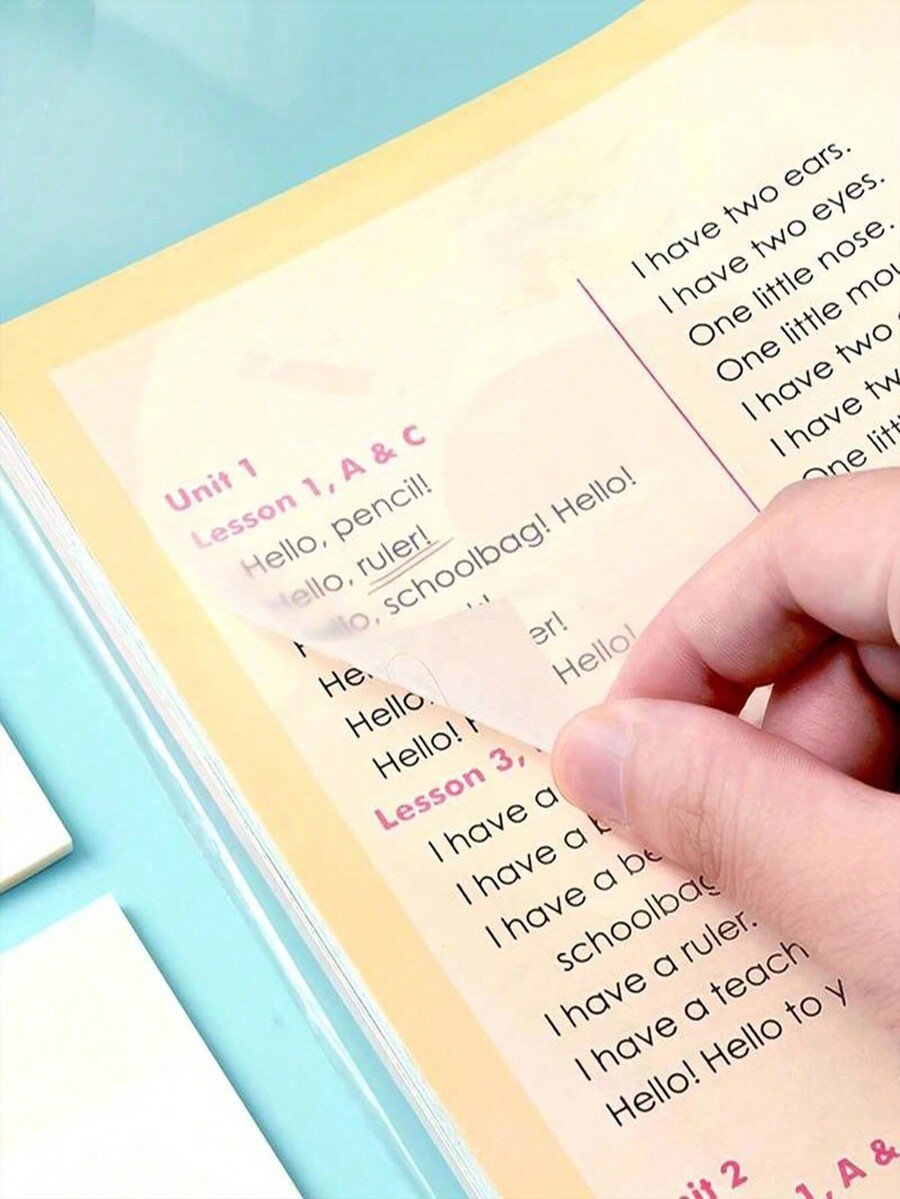 100pcs Transparent Sticky Notes 2 Style Different Size Clear Sticky