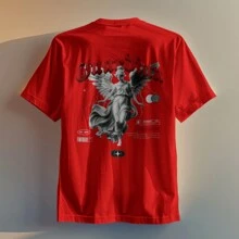 Men's And Women's T-Shirt Tumblr Premium Streetwear Cotton Shirt Super Promotion Street Style Print Guardian - Đỏ - Xem 1