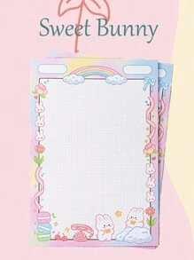 可爱卡通高品质可拆卸不粘便签本B5记事本可爱INS风格草稿纸 - 彩色 - 查看 9