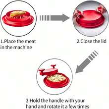 Herramienta de desmenuzar pollo, máquina de triturar y separar carne de pechuga, moler carne de pollo, cerdo y res, con tapa, para herramientas de cocina de verduras - Multicolor - Ver 10