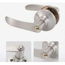 Home Entry Lever Three-Handle Door Lock Set Bathroom Entrance Passage With Key - 25-45mm - View 4