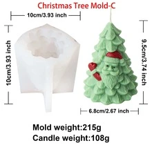 Khuôn nến cây thông Noel hình ông già Noel bằng silicon lỏng 3D DIY Nhà người tuyết Người đàn ông bánh gừng Khuôn cây thông Noel cho nến Làm đất sét nhựa thạch cao, Đồ trang trí nhà Trang trí tiệc - trắng - Xem 10