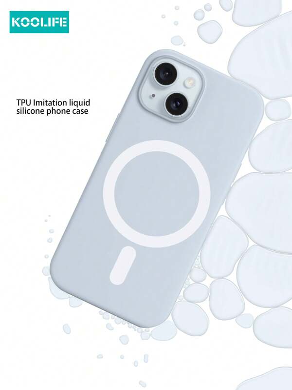 1pc Koolife Liquid Silicone Magnetic Wireless Charging Soft Case, Camera Lens Raised Protection, Anti-Fall, Waterproof Phone Case Compatible With IPhone 17 ProMax/17/17 Pro/17 Air/16/16 Pro/16 Plus/16 ProMax/12/12 Pro/12 ProMax/13/13 Pro/13 ProMax/14/14 Plus/14 Pro/14 ProMax/15/15 Pro/15 Plus/15 ProMax