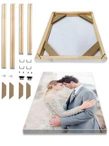 1 pièce Affiche sur canevas photo personnalisée avec cadre en bois DIY ou sans cadre, impression personnalisée de votre photo sur canevas, décoration murale à accrocher, cadeau pour les couples, anniversaires pour petite amie, petit ami, épouse, mari, mère, père, anniversaire, remise des diplômes, Slow Summer Living