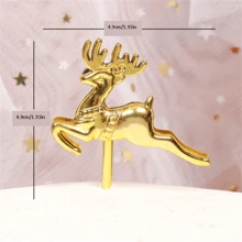 圣诞蛋糕装饰套装，节日蛋糕和纸杯蛋糕装饰，配有花环、圣诞树、蝴蝶结和圣诞快乐标志，耐用的塑料节日蛋糕装饰套件，适合家庭烘焙 - 通用节日吸引力，无需电力，无羽毛圣诞节圣诞装饰圣诞装饰品圣诞礼物 - 彩色 - 查看 21