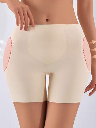 Seamless Padded Shapewear Panties For Women, Butt & Hip Enhancement, Firm Tummy Control, Thin Silky Ice Fiber With Teardrop Foam Pad