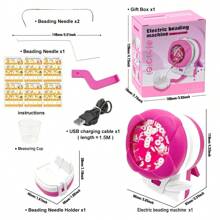 Rotating Clay Bead Maker Kit, Electric Bead Spinner For Jewelry Making, Includes Clay Beads & Ornament Pieces, Packaged In Craft Box For Necklaces, Bracelets & More - Polymer Clay - View 3