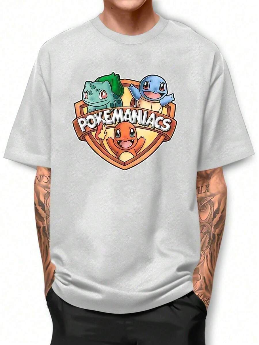 Pokemaniacs Basic T-Shirt 100% Cotton GPJ1 Shirt - 白色 - 查看 1