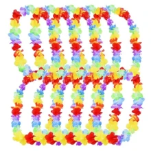 10Pcs Torpil Hawaiian Artificial Flower Necklace Aloha Luau Hawaii Theme Party Garland Summer Beach Wedding Birthday Party Decor - Multicolor - View 10