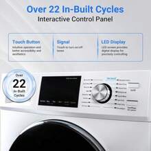 SMAD 2.7 Cu.Ft Compact Front Load Washing Machine, 25" Laundry Washer For Apartment Family Daily Use, Steam And Quick Wash, 16 Washing Cycles, 120V, White - 查看 2
