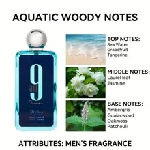 9AM/9PM By Diviloo Perfumes Fragrance, Mens Cologne 3.4 EDP Bundle Perfume, Premium Lasting Perfume, Eau De Parfum For Men Spray, 2 Count - 藍色 - 查看 9