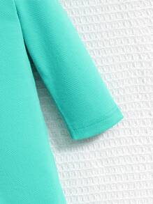 2 Stücke/Set Baby Jungen Einfarbig Langarm Reißverschluss Jumpsuit Set - Grau - Übersicht 4