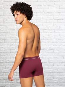 Kit 2 Lupo Men's Boxer Briefs Original Microfiber Box - 酒紅色 - 查看 8