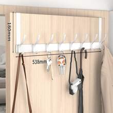 1pc Over The Door Hanger With Hook, Easy To Install, No Need To Punch Holes Hanging Metal Over The Door Hanger, For Hats, Keys, Home Space Saving Storage, For Entrance, Bathroom, Bedroom, Home, Dormitory Bathroom Accessories Bathroom Tools - 多色 - 查看 14