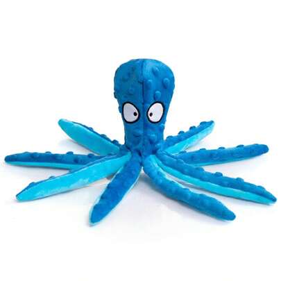 PETSIN 1 con búp bê thú cưng bạch tuộc xanh, búp bê nhai và kêu cho chó và mèo, búp bê thú cưng tương tác để tự chơi và làm bạn