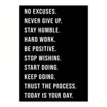 1 Leinwand Hängende inspirierende, motivierende Wandkunst Poster - Positive Zitate für Büro, Fitnessstudio, Wohndekoration - Ermutigungs-Geschenk - Positive Zitate für Wanddekoration - Unternehmer Wandkunst Bilder - Verschiedenfarbig - Übersicht 2