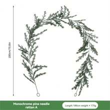 1 Stück Weihnachts-Kranz mit Winterkiefern, künstlicher Kiefern-Kranz mit Struktur, künstlicher Weihnachtskranz, grüner Kiefernkranz, künstlicher grüner Pflanzenkranz, saisonaler künstlicher Weihnachts-Kiefernnadel-Zypressen-Kranz für Innen- und Außendekorationen, geeignet für Tisch, Kamin, Wand, Innen- und Außenweihnachtsdekoration, realistischer Zedernkranz, Weihnachten