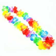 10Pcs Torpil Hawaiian Artificial Flower Necklace Aloha Luau Hawaii Theme Party Garland Summer Beach Wedding Birthday Party Decor - Multicolor - View 6