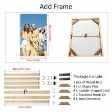 1 pièce Affiche sur canevas photo personnalisée avec cadre en bois DIY ou sans cadre, impression personnalisée de votre photo sur canevas, décoration murale à accrocher, cadeau pour les couples, anniversaires pour petite amie, petit ami, épouse, mari, mère, père, anniversaire, remise des diplômes, Slow Summer Living