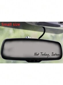 RandySticker Not Today Satan Mirror Decal, Cute Faith Vinyl Decal, Christian Car Mirror Decal, Car AccessoriesQuote Design Sticker,Stickers,Wall Decal, Vinyl Decal For Home Decorations,Spring Decoration Items Refresh Your Home,Rama Decoration Stickers Gifts Birthday Graduation - Black - View 10
