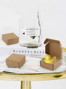 50pcs/10pcs 纯色盒 2.16 英寸 * 2.16 英寸 * 0.98 英寸迷你盒，珠宝盒包装，棕色牛皮纸盒，白色纸盒，黑色纸盒，派对装饰礼盒。生日礼盒，婚礼装饰包装盒，DIY 自制 - 黑色 - 查看 11