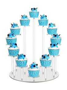 1 件 12 层迷你珠宝展示架亚克力珠宝收纳架圆形珠宝立架珠宝支架适用于项链、戒指、耳环、手表、珠宝收纳托盘 - 無色 - 查看 1