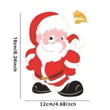 圣诞装饰品，精美圣诞贴纸，可移除静电贴，各种圣诞组合窗贴，圣诞礼物 - 彩色 - 查看 5