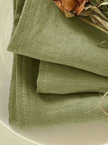 6/12/300pcs Vintage European Style Solid Color Simple Soft Absorbent Hotel Restaurant Home Party Decorative Napkins, Tablecloths, Dish Towels