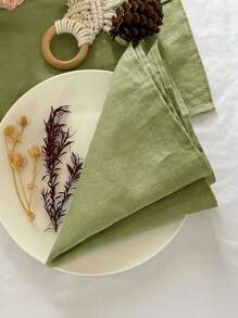 6/12/300pcs Vintage European Style Solid Color Simple Soft Absorbent Hotel Restaurant Home Party Decorative Napkins, Tablecloths, Dish Towels