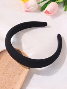 Set de 3 diademas con perlas artificiales, frescas y sencillas - Negro - Ver 5