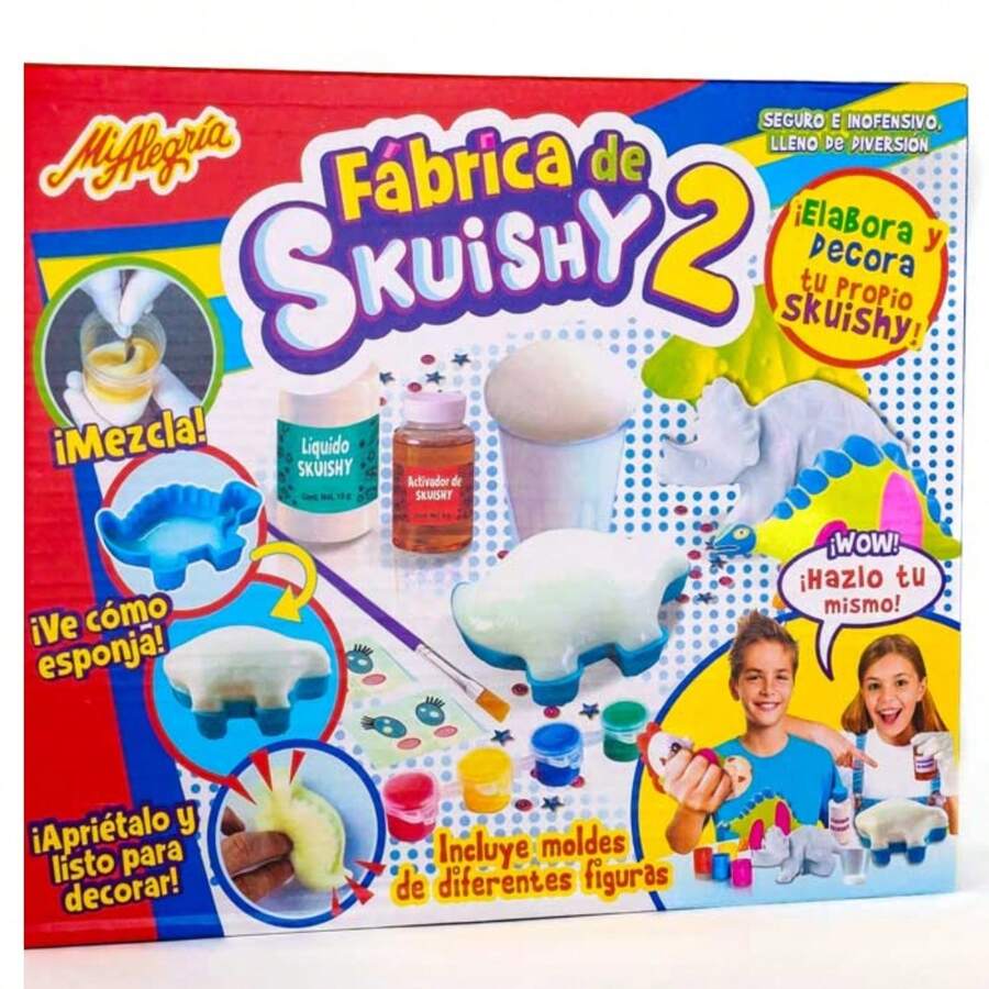 Mi Alegria Set para fabricar tus propios squishy, mezcla, deja reposar, decora y aplasta con Juguetes Mi Alegría - Multicolor - Ver 1