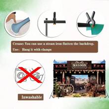 Western Saloon Cowboy Backdrop Country Vintage Bar Wild West Ranch Texas Horse Barn Door Cowgirl Shower Birthday Photography Background Photo Shoot Decor Props Decoration,Christmas - Type B - View 8