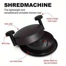 Herramienta de desmenuzar pollo, máquina de triturar y separar carne de pechuga, moler carne de pollo, cerdo y res, con tapa, para herramientas de cocina de verduras - Multicolor - Ver 4
