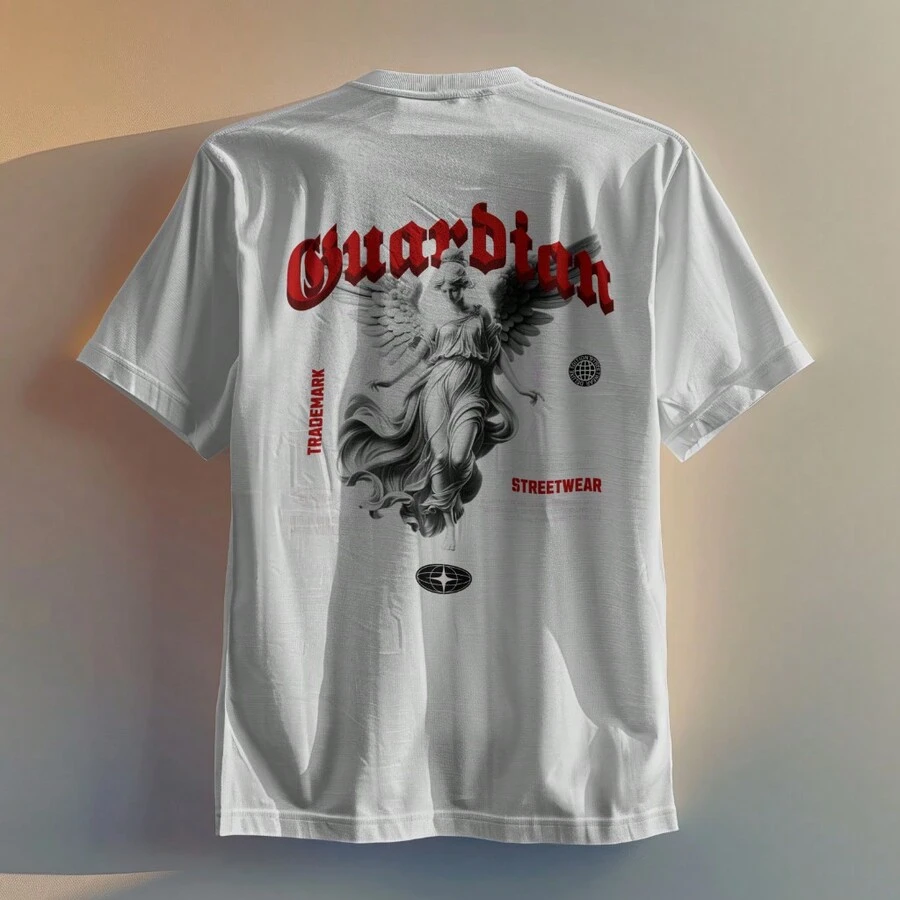 Men's And Women's T-Shirt Tumblr Premium Streetwear Cotton Shirt Super Promotion Street Style Print Guardian - trắng - Xem 1