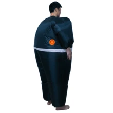 1 Set Inflatable Men In Suits Costume (Fan + Inflatable Suit) For Halloween, Carnival, Festival, Party, Stage Performance (Excluding Batteries) - Black - View 5