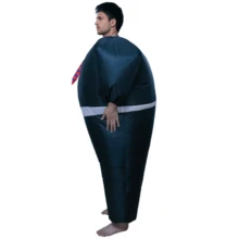 1 Set Inflatable Men In Suits Costume (Fan + Inflatable Suit) For Halloween, Carnival, Festival, Party, Stage Performance (Excluding Batteries) - Black - View 4