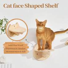 1 Máy Tính Cao Cấp Gỗ Chắc Chắn Treo Tường Nhà Cho Mèo/Mèo Leo Khung/Tường Nhảy Ván/Cào Thích Hợp Cho Mèo Con Và Mèo Trưởng Thành - Màu vàng - Xem 9