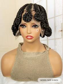 S SEDITTYHAIR New Synthetic Wig With Lace, Watermelon Braided Fiber Hair Extension, Black - Black - View 7