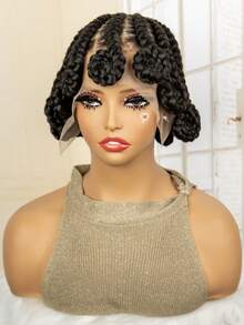 S SEDITTYHAIR New Synthetic Wig With Lace, Watermelon Braided Fiber Hair Extension, Black - Black - View 3