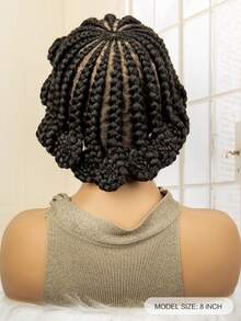 S SEDITTYHAIR New Synthetic Wig With Lace, Watermelon Braided Fiber Hair Extension, Black - Black - View 4