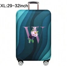 Capas de bagagem, capas de porta-malas, capas contra poeira, 18-32 polegadas, protetor, resistente a arranhões, impressão de corpo inteiro, mala de viagem, capa protetora lavável, acessórios de viagem, suprimentos de bagagem, moda, flor roxa, bolsa para escola, acessórios escolares, material escolar