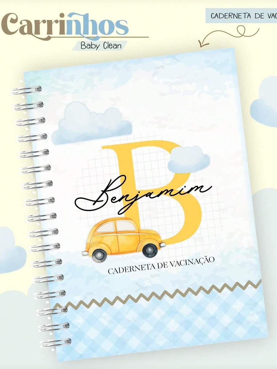 Vaccination Booklet Hardcover - Personalized For Boy - Carts - View 1