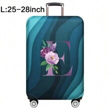 Capas de bagagem, capas de porta-malas, capas contra poeira, 18-32 polegadas, protetor, resistente a arranhões, impressão de corpo inteiro, mala de viagem, capa protetora lavável, acessórios de viagem, suprimentos de bagagem, moda, flor roxa, bolsa para escola, acessórios escolares, material escolar