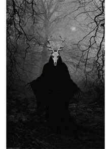 1 件万圣节黑暗学院派艺术黑死病海报印刷品适用于客厅家居装饰北欧哥特式恐怖女巫帆布画墙画无框架 - 彩色 - 查看 41