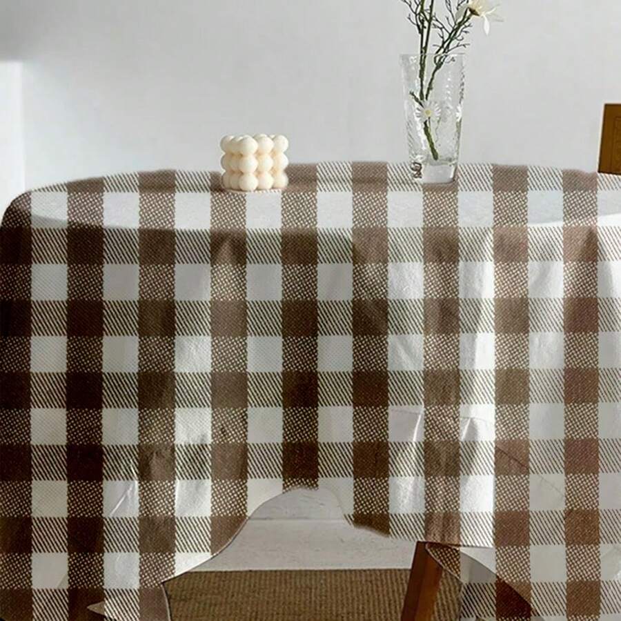 VENECIA Fabric Tablecloth 1 Piece At Random In Different Designs 180cm Radius. - Coffee - View 1